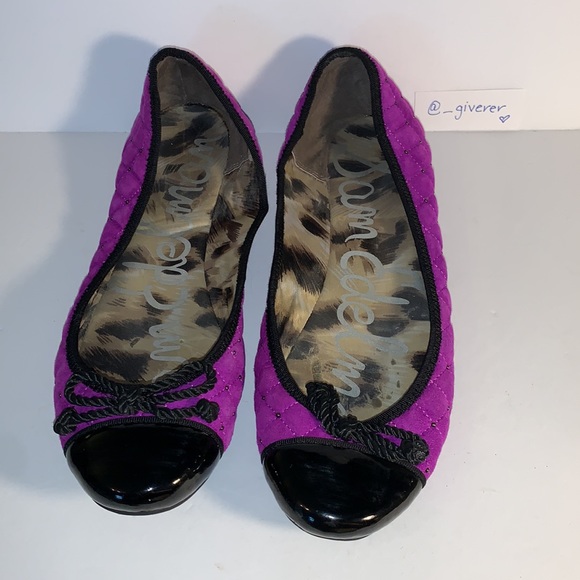 Calypso Sam Edelman Purple Quilted Flats - Picture 5 of 12